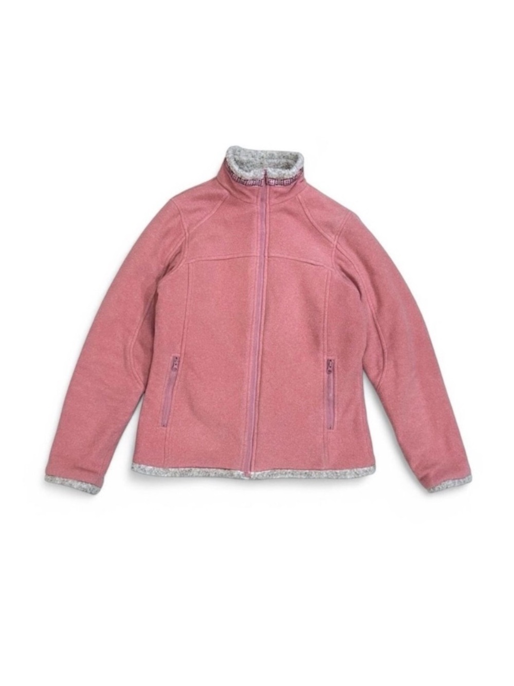 Guide Series Pink Fair Isle Fleece Jacket Size Large